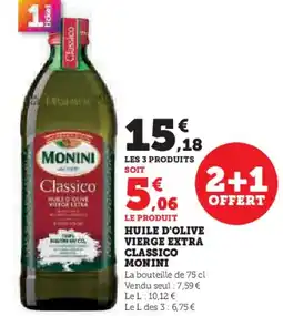 Super U Huile d'olive vierge extra classico monini offre