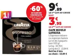 Super U Cafe moulu lavazza offre