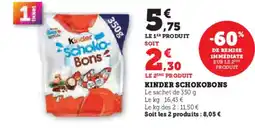 Super U Kinder schokobons offre