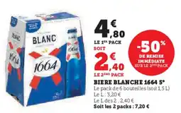 Super U Biere blanche 1664 5 offre