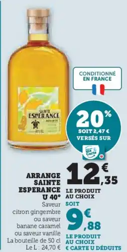 Super U Arrange sainte esperance u offre