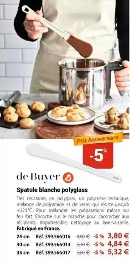 Mathon De buyer - spatule blanche polyglass offre