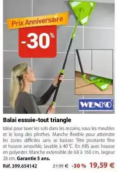 Mathon Wenko - balai essuie-tout triangle offre