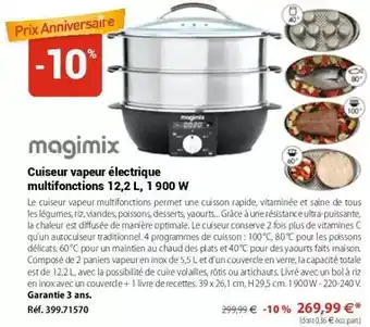 Mathon Magimix - cuiseur vapeur électrique multifonctions offre