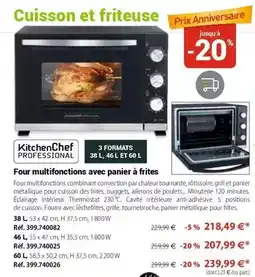 Mathon Kitchenchef - four multifonctions avec panier à frites offre