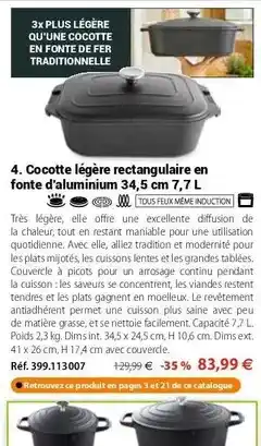 Mathon Tous - cocotte légere rectangulaire en fonte d'aluminium offre