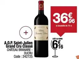 Promocash A.o.p. saint-julien grand cru classé offre