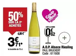 Promocash A.o.p. alsace riesling offre