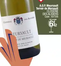 Promocash A.o.p. meursault terroir de mersault offre