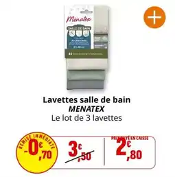 Coccinelle Supermarché Lavettes salle de bain offre
