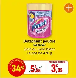 Coccinelle Supermarché VANISH Détachant poudre offre