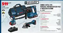 Master Pro Bosch - combo 3 outils 18v- perceuse, perforateur sos-plus et inelcueuse 6 izgnin offre