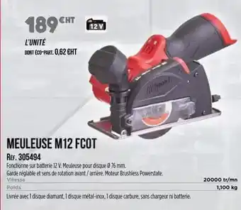 Master Pro Meuleuse m12 foot offre