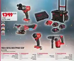 Master Pro Bosch - pack 4 outils m18 fpp4ae-533p offre