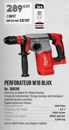 Master Pro Bosch - perforateur m18 bhx offre