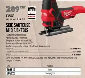 Master Pro Scie sauteuse m18 fjs/fbjs offre