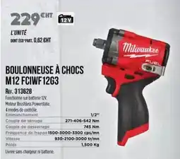 Master Pro Milwaukee - boulonneuse a chocs m12 fciwf 12g3 offre