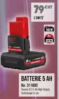 Master Pro Batterie 5 ah offre