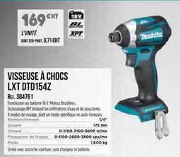 Master Pro Makita - visseuse a chocs dtd154z offre