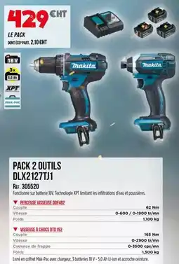 Master Pro Makita - pack 2 outils dlx217tl11 offre