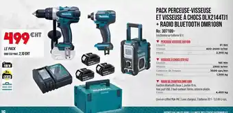 Master Pro Pack perceise-visseuse et visseuse à chocs dx12/4t11 + radio bluetooth dmr108n offre