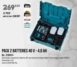 Master Pro Yoplait - pack 2 batteries 40 v - 4,0 ah offre