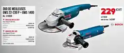 Master Pro Bosch - duo de meuleuses gws 22'230 p + gws 1400 offre