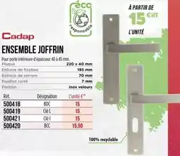 Master Pro Ensemble joffrin offre