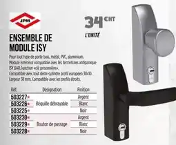 Master Pro Ensemble de module isy offre