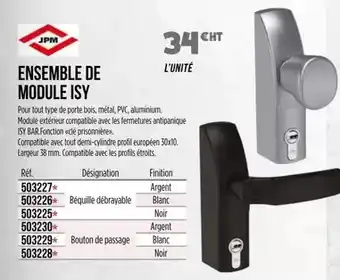 Master Pro Ensemble de module isy offre