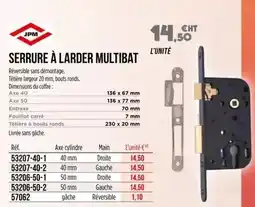 Master Pro Axe - serrure à larder multibat offre