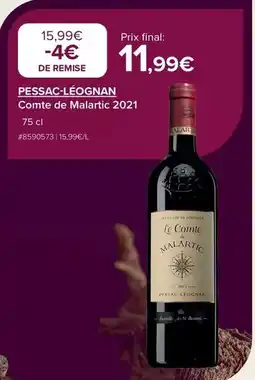 Costco Le comte de malartic - comte de malartic 2021 offre