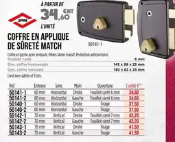 Master Pro Dim - coffre en applique de surete match offre