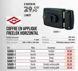 Master Pro Axe - coffre en applique freelex horizontal offre