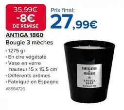 Costco Bougie 3 mèches offre