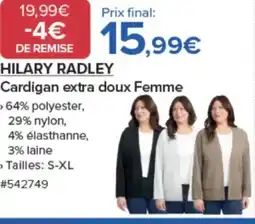 Costco HILARY RADLEY Cardigan extra doux Femme offre
