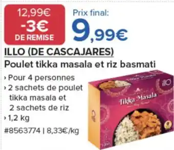 Costco ILLO (DE CASCAJARES) Poulet tikka masala et riz basmati offre