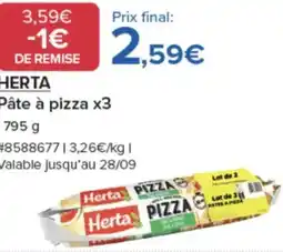 Costco HERTA Pâte à pizza x3 offre