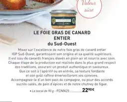 Comtesse du Barry Le foie gras de canard entier du sud-ouest offre