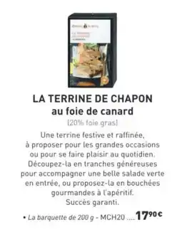 Comtesse du Barry La terrine de chapon au foie de canard offre