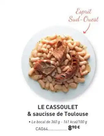 Comtesse du Barry Le cassoulet & saucisse de toulouse offre