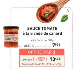 Comtesse du Barry Sauce tomate à la viande de canard offre