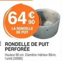 Chretien Matériaux Rondelle de puit perforée offre