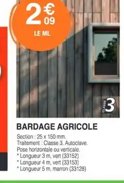 Chretien Matériaux Bardage agricole offre