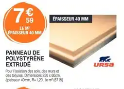 Chretien Matériaux URSA Panneau de polystyrene extrudé offre