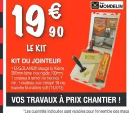 Chretien Matériaux Kit du jointeur offre