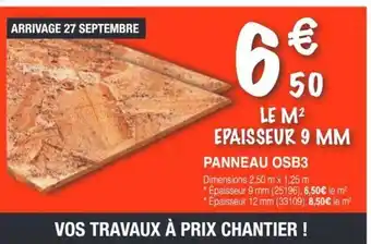 Chretien Matériaux Panneau osb3 offre