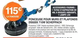 Chretien Matériaux SCHEPPACH Ponceuse pour murs et plafonds offre