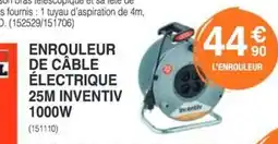 Chretien Matériaux Enrouleur de cable électrique 25m inventiv 1000w offre