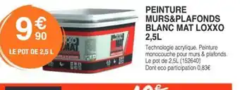 Chretien Matériaux Peinture murs&plafonds blanc mat loxxo offre